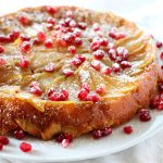 Caramel Apple and Pomegranate Bread Pudding