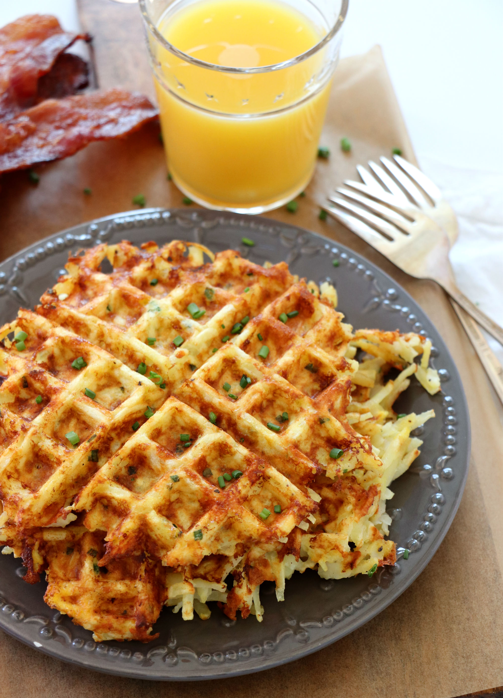 Cheesy Waffled Hash Browns | Dash of Savory | Cook with Passion